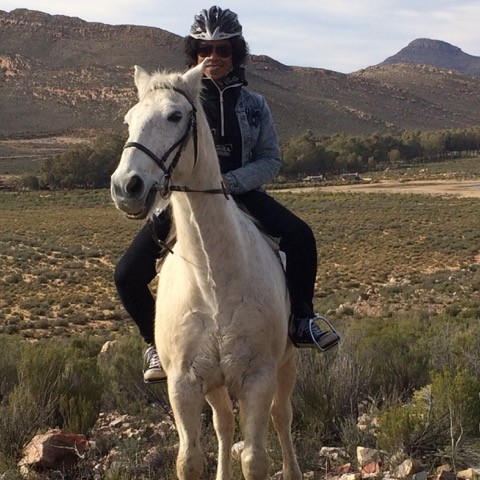Angela Williams horseback riding.