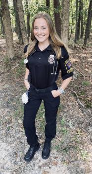 Arcadia University student Savannah Masker in her EMT uniform