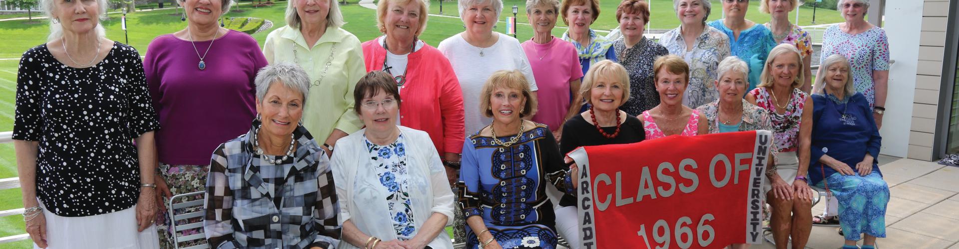 Large group of Senior Alumni women from the Class of 1966.