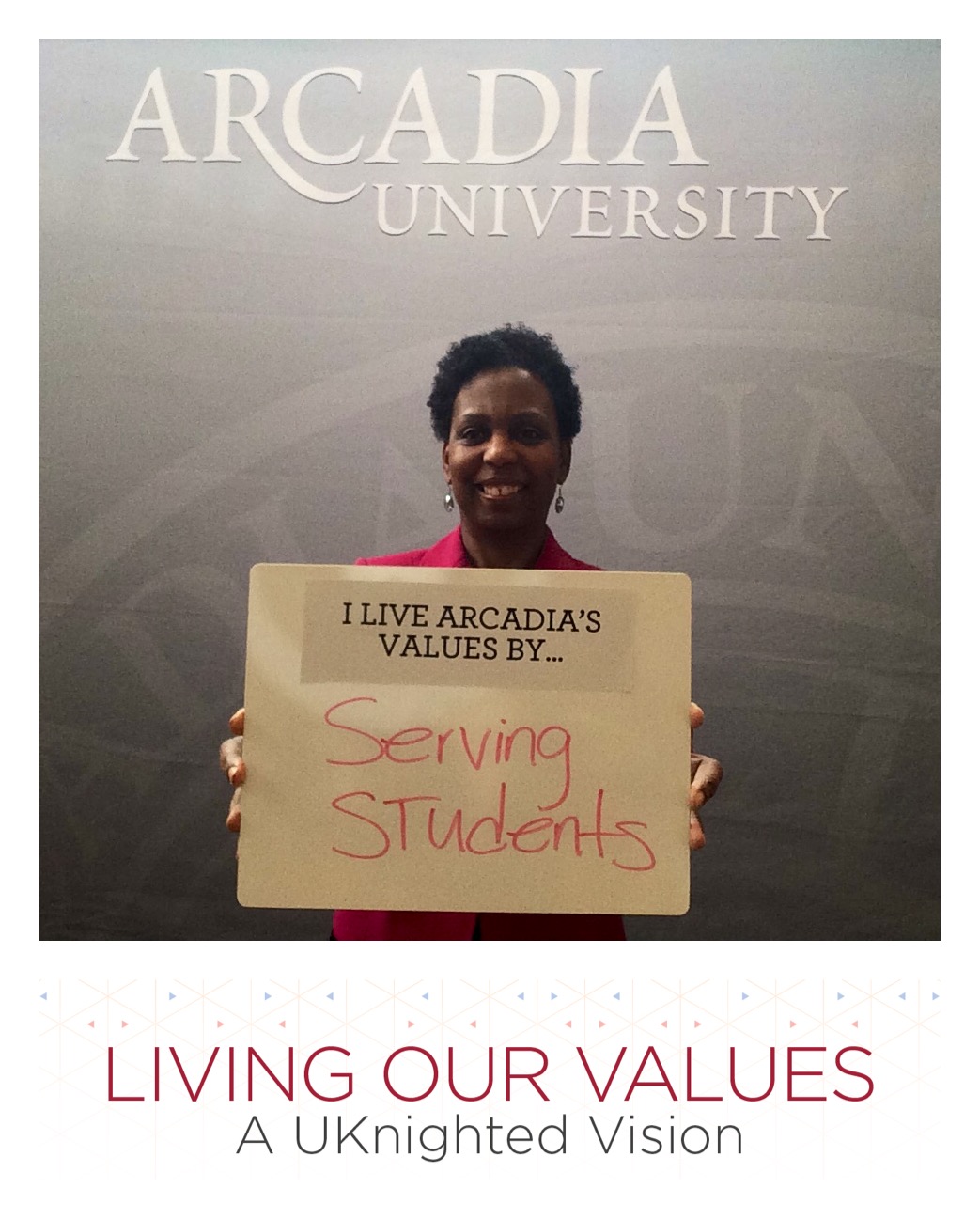A faculty member lives Arcadia's value by serving students.