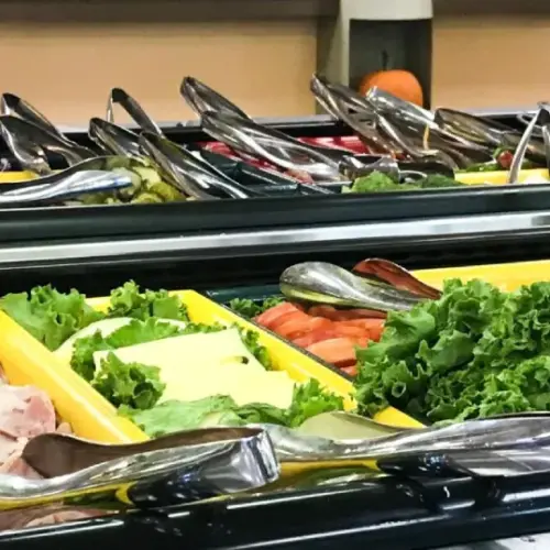 A look at dining options at Arcadia including lunch meat and salad
