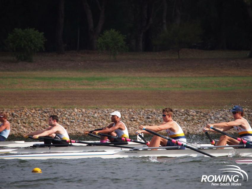 athletes rowing