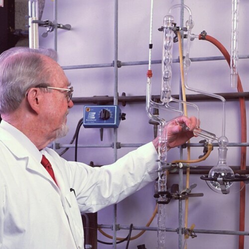 A scientist working on an experiment