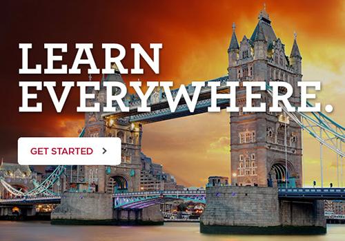 Learn Everywhere page design.