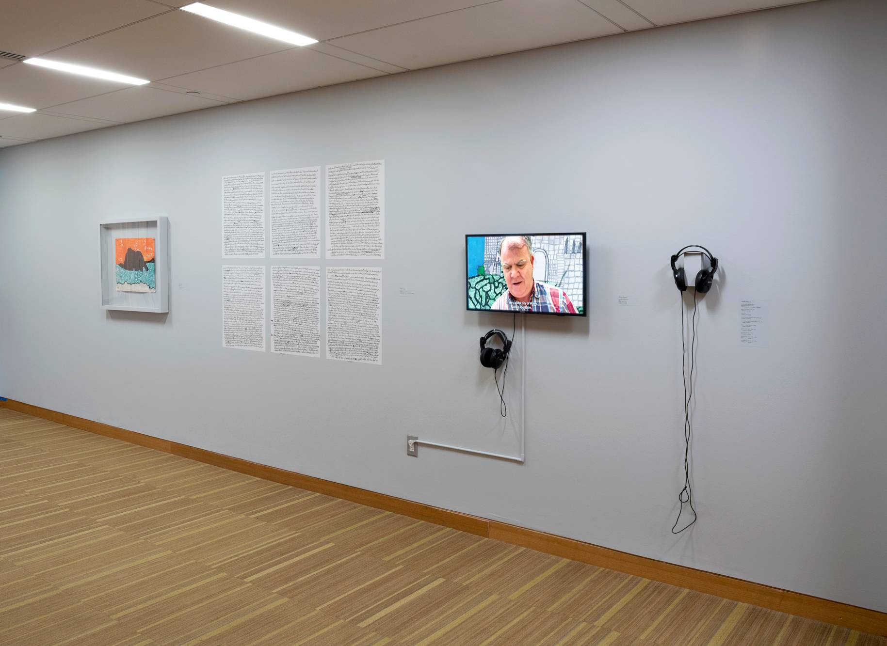 Installation view from "Owen Ahearn-Browning, Timothy O’Donovan, and David Schmuckler: Character Studies."