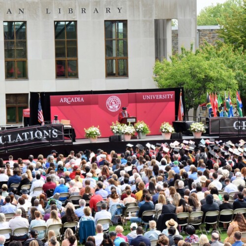 Commencement Overhead Drone Shot