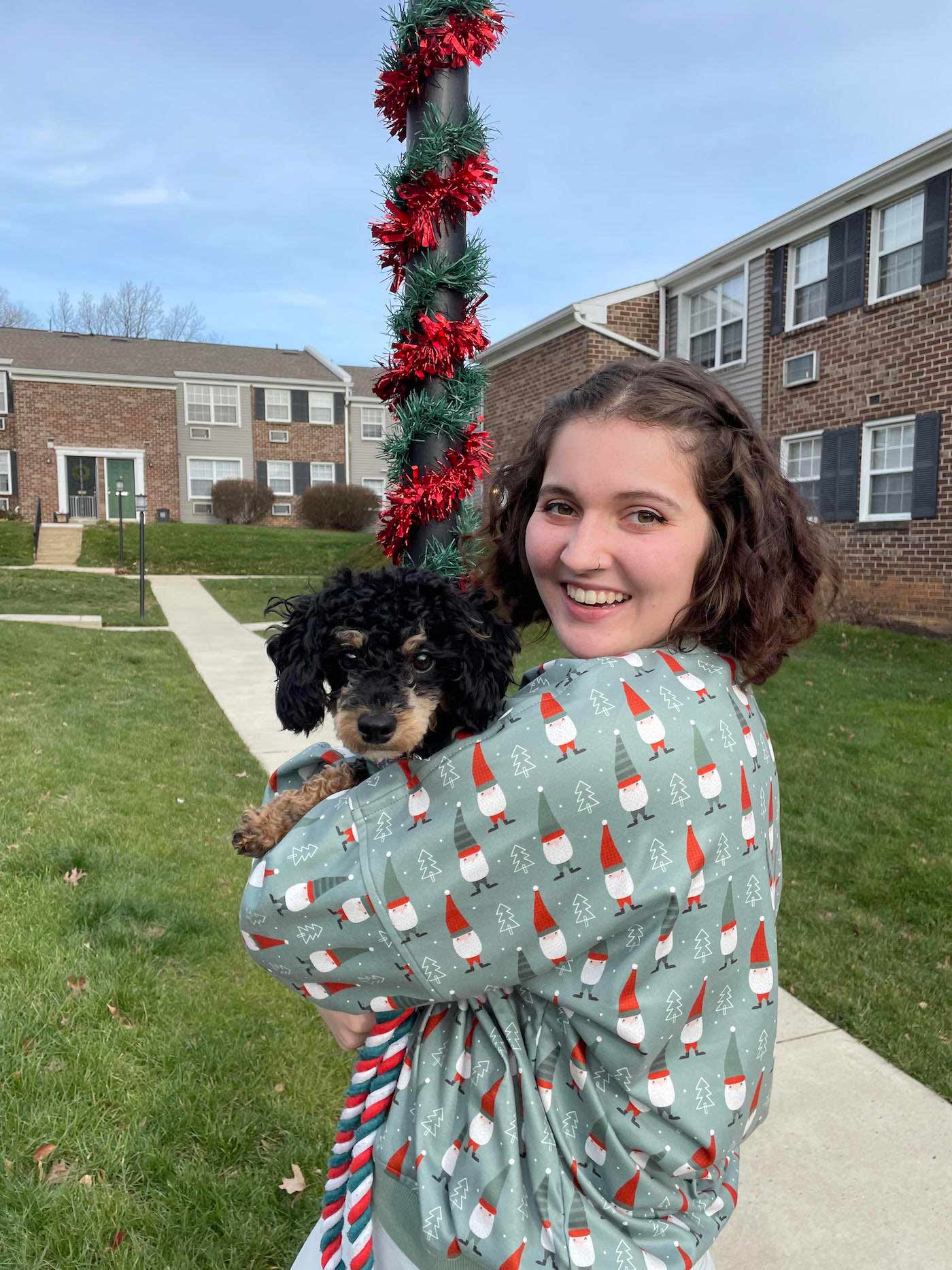 McKenna Bonn-Savage '24MSFS with her dog, Ozzie