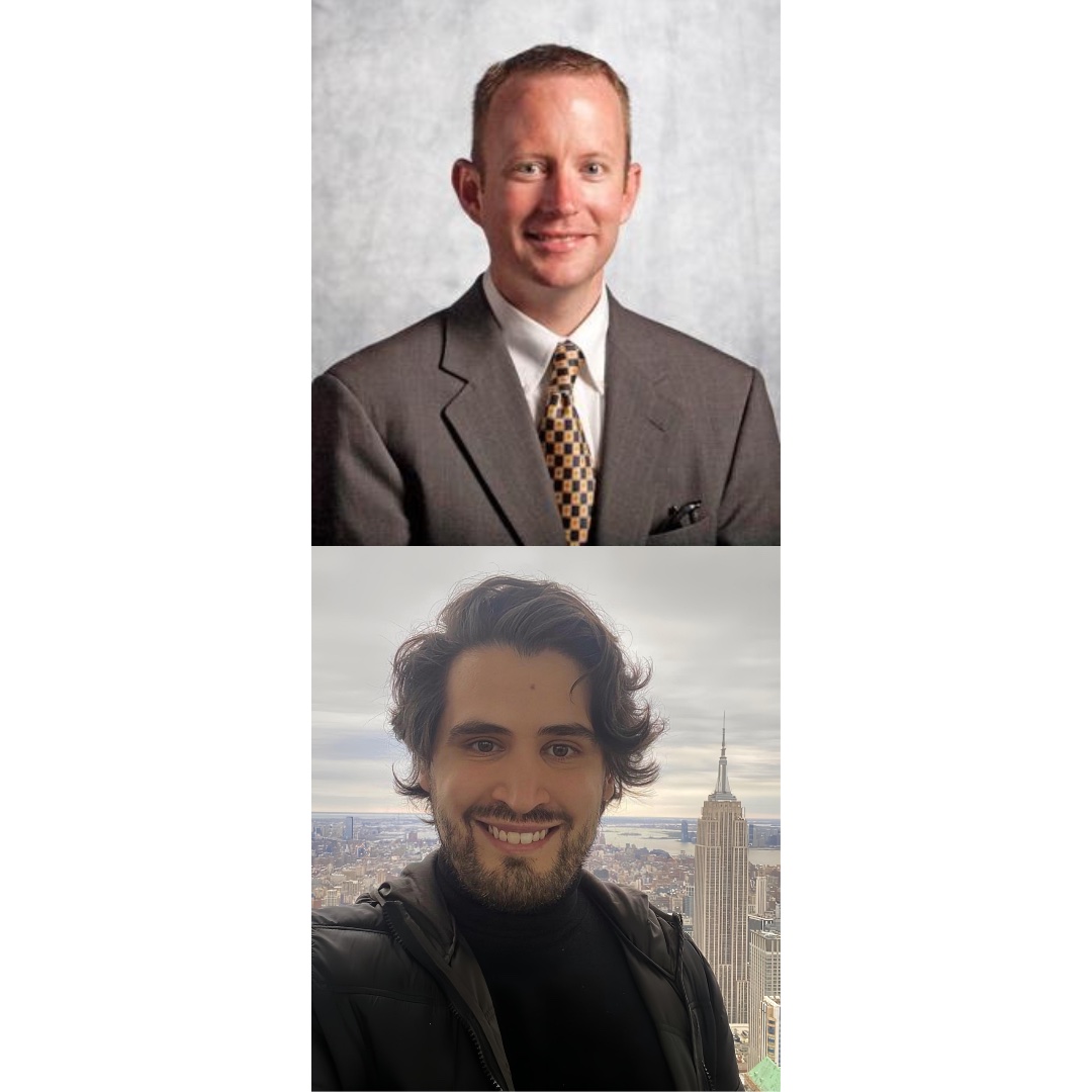 Headshots of Board of Trustees members Chuck Lentz and Camilo Lopez Delgado