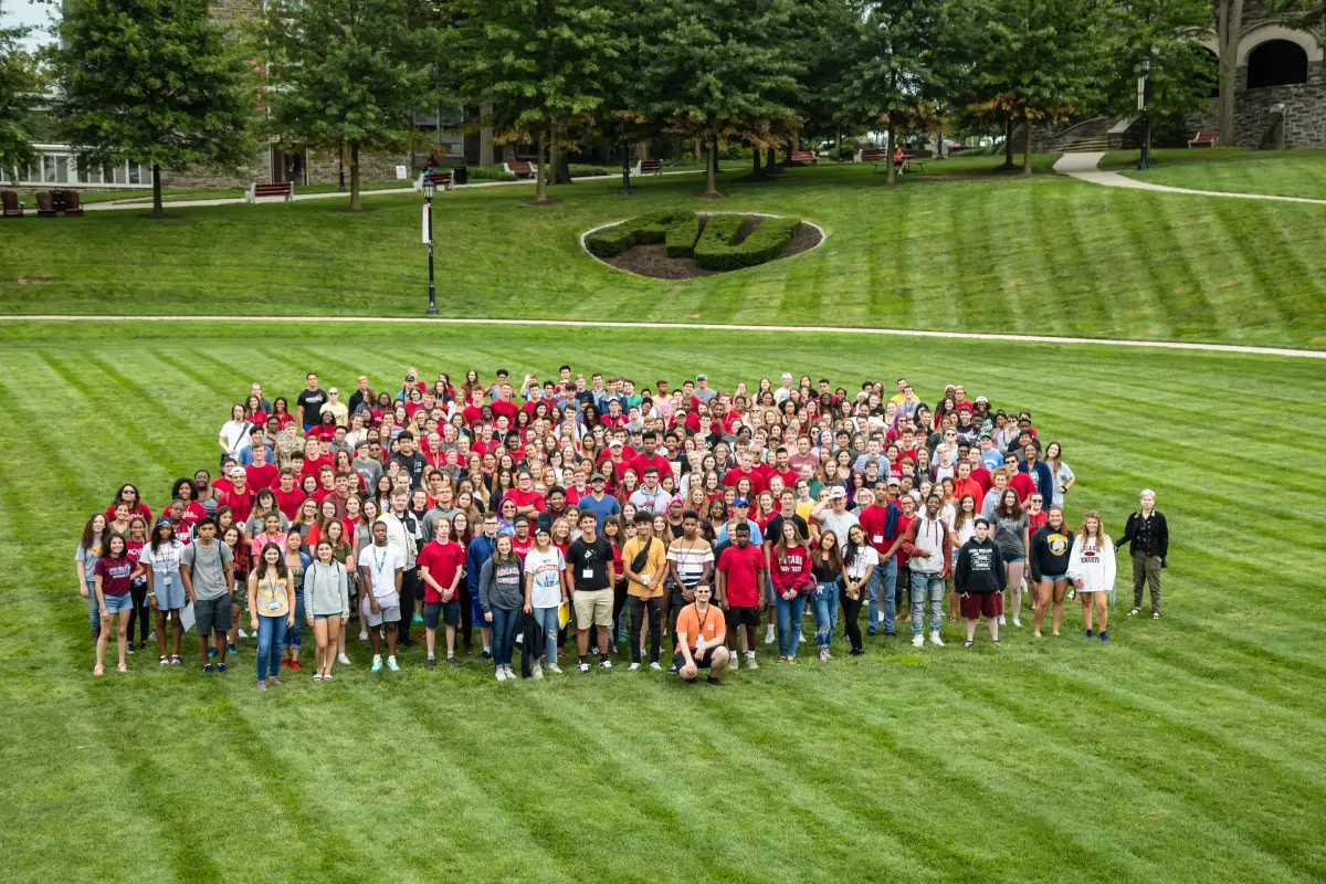 Class of 2023 gathered in Haber Green