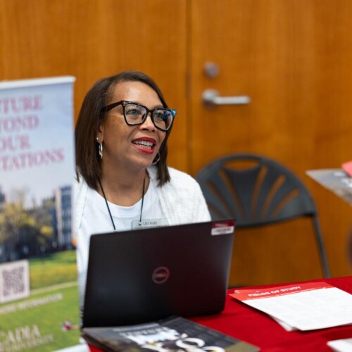 A vendor at the Philadelphia College Prep Roundtable