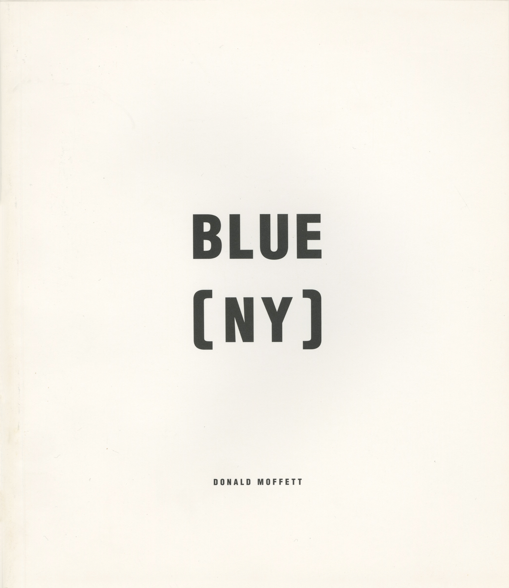 Cover for publication "Blue [NY}".