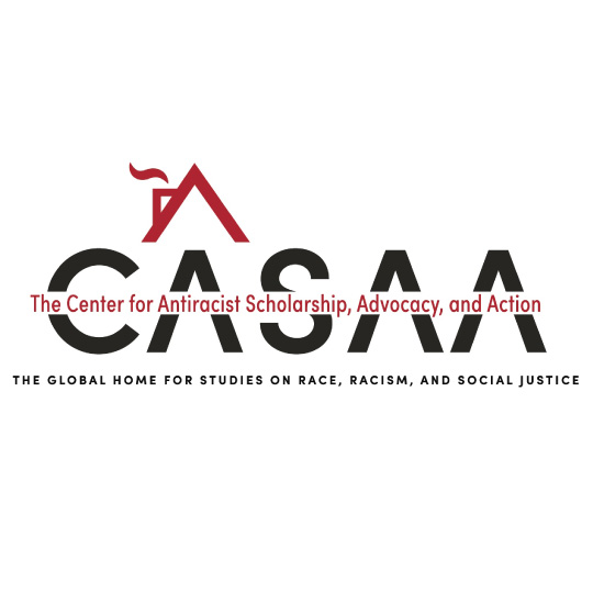 The black and red logo for the Center for Antiracist Scholarship, Advocacy, and Action, the global home for studies on race, racism, and social justice.