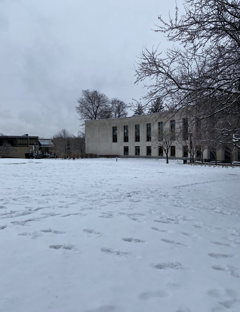 Haber Green covered in snow.