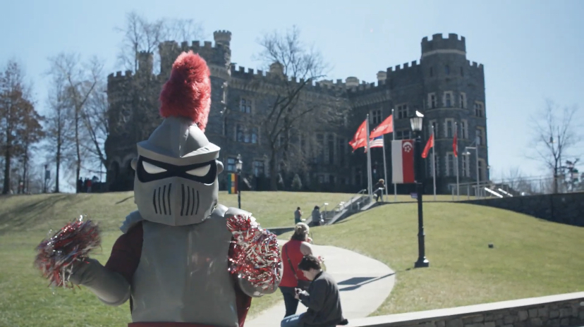 Archie and the castle.