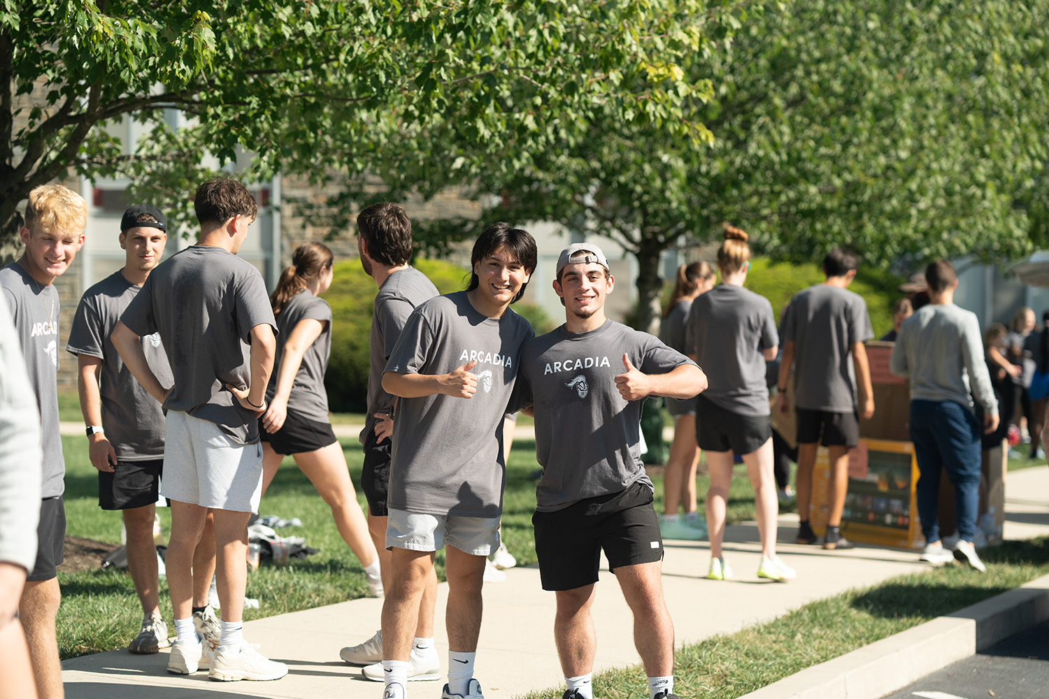 Students during Welcome Week.