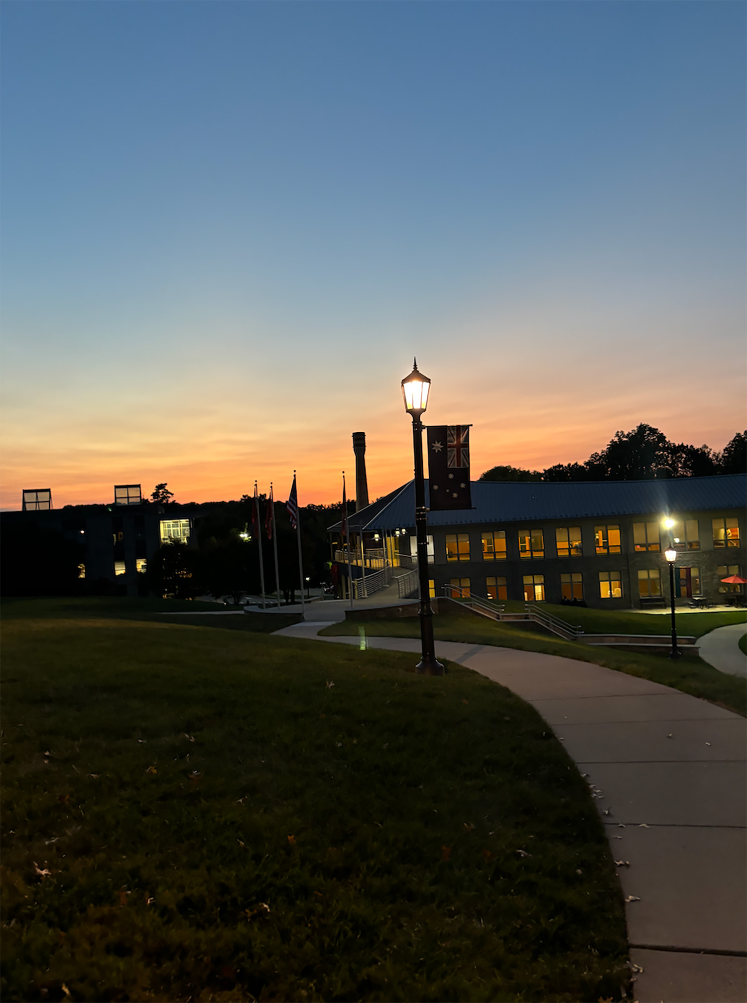 A sunset over the Commons.