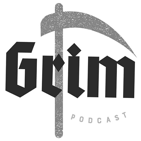 The logo for the Grim Philly podcast