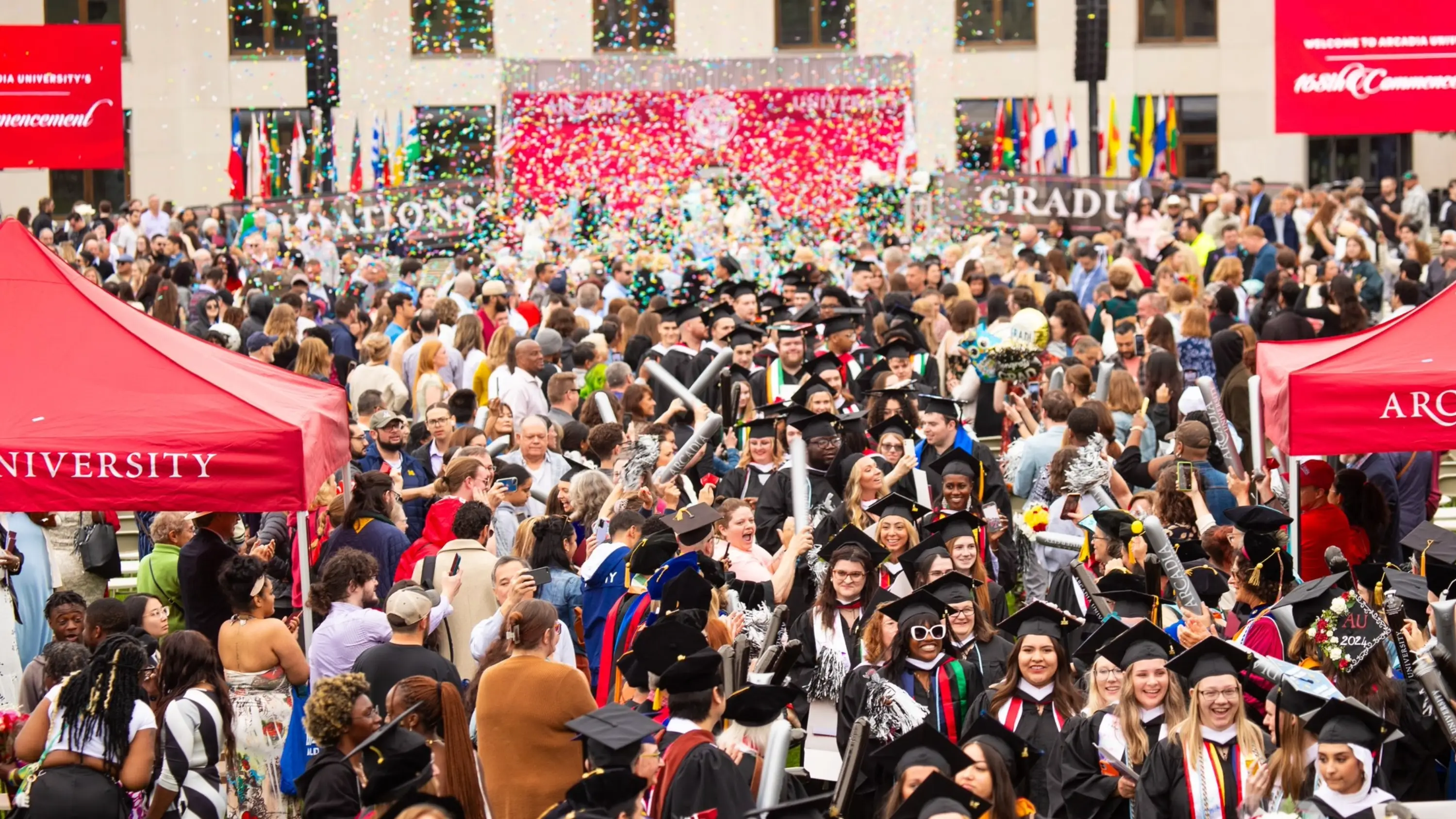 Arcadia students at their graduation.