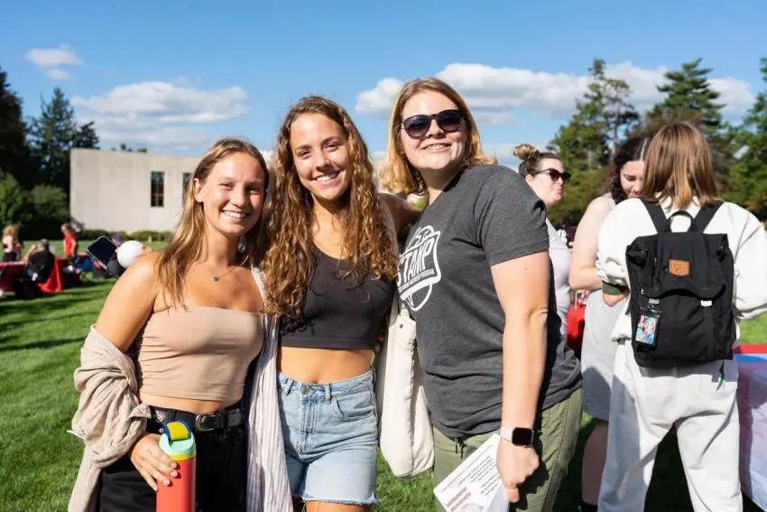 Students gathered at the Activities Fair on Haber Green as part of Rock the Knight