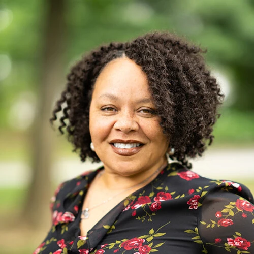 A headshot of Lailah Dunbar-Keeys the Director of the Office of Equity and Civil Rights (OECR) and Title IX Coordinator at Arcadia University