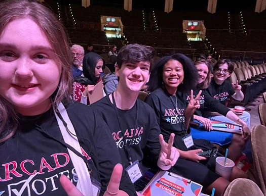 Four Arcadia University Students attended the 2024 PA Student Voter Summit