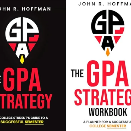 The covers for Dr. Hoffman's two books in "The GPA Strategy" series, book one on the left and book two on the right.