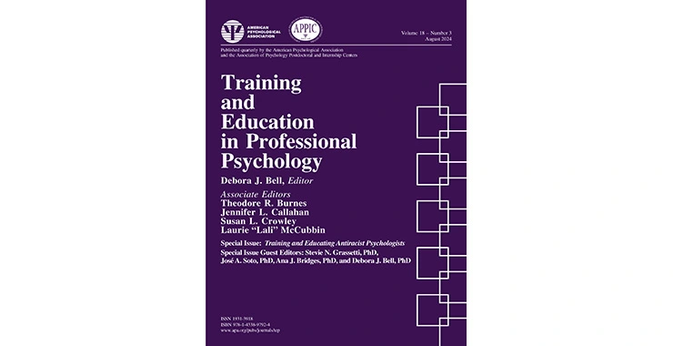 The cover of "Training and Education in Professional Psychology".