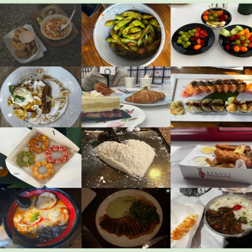 A collage of food made by Jamai Vann ’27.