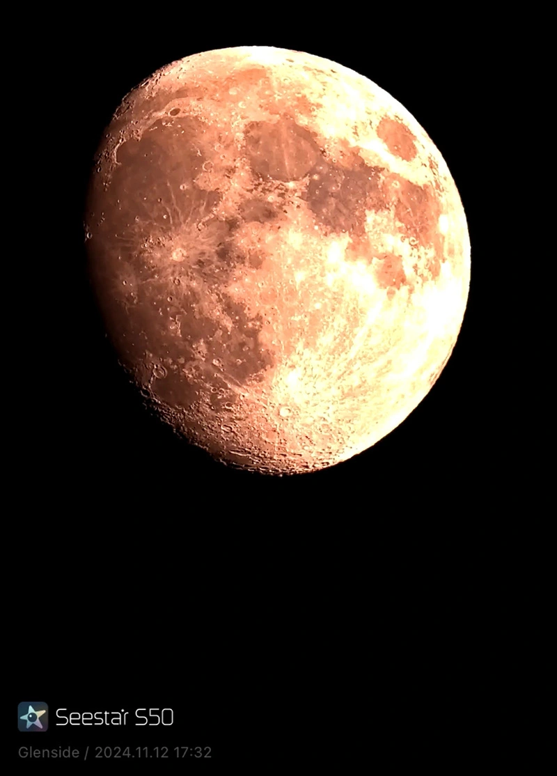 The moon, as seen from Glenside, Pa., on Nov. 12, 2024.