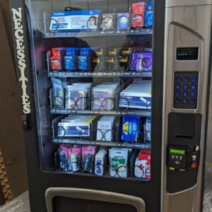 The Knight Necessities Health Vending Machine in the Kuch Center.