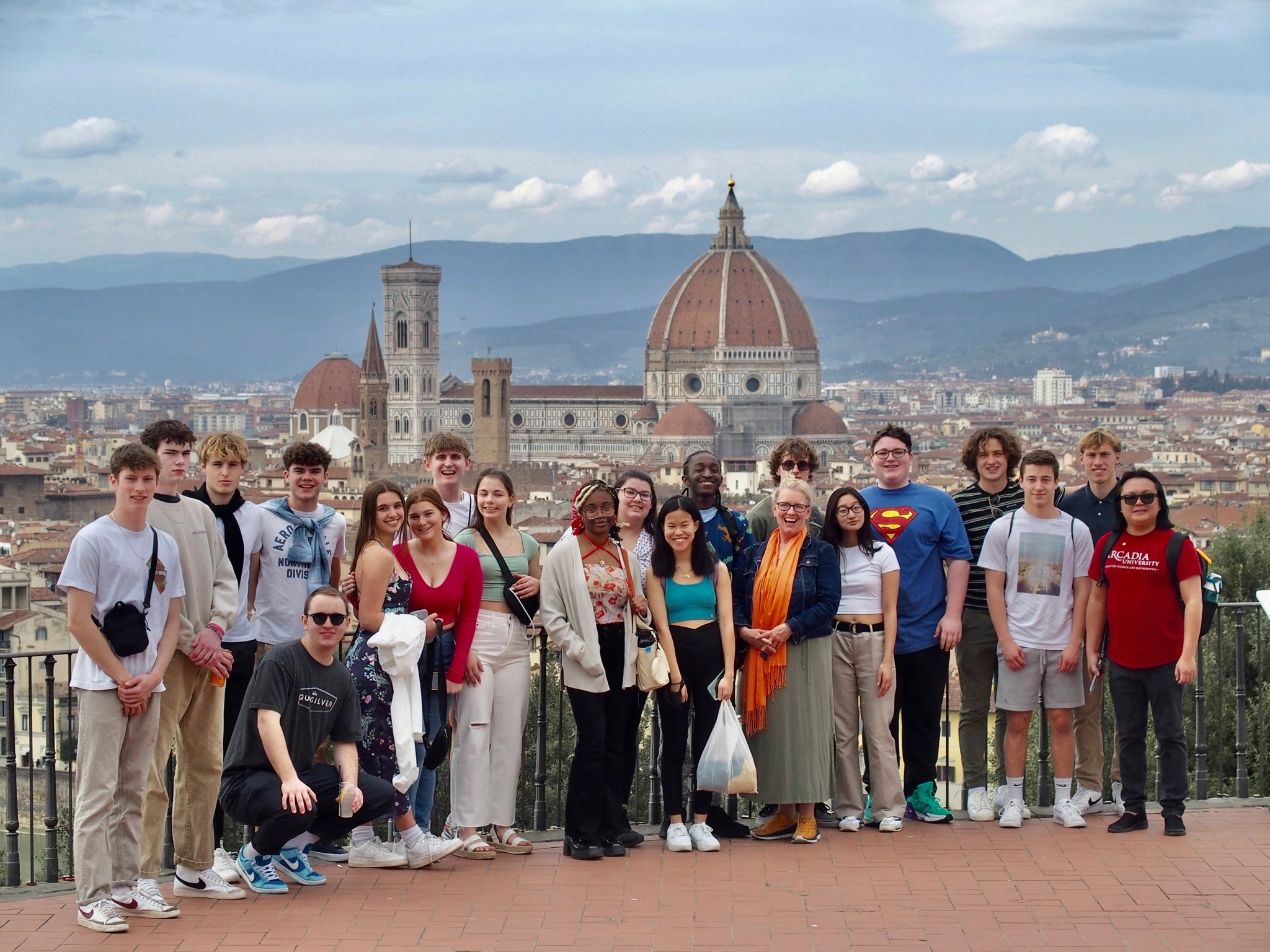 Student studying abroad in Italy