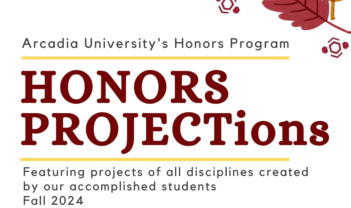 The HONORS PROJECTions brochure cover.