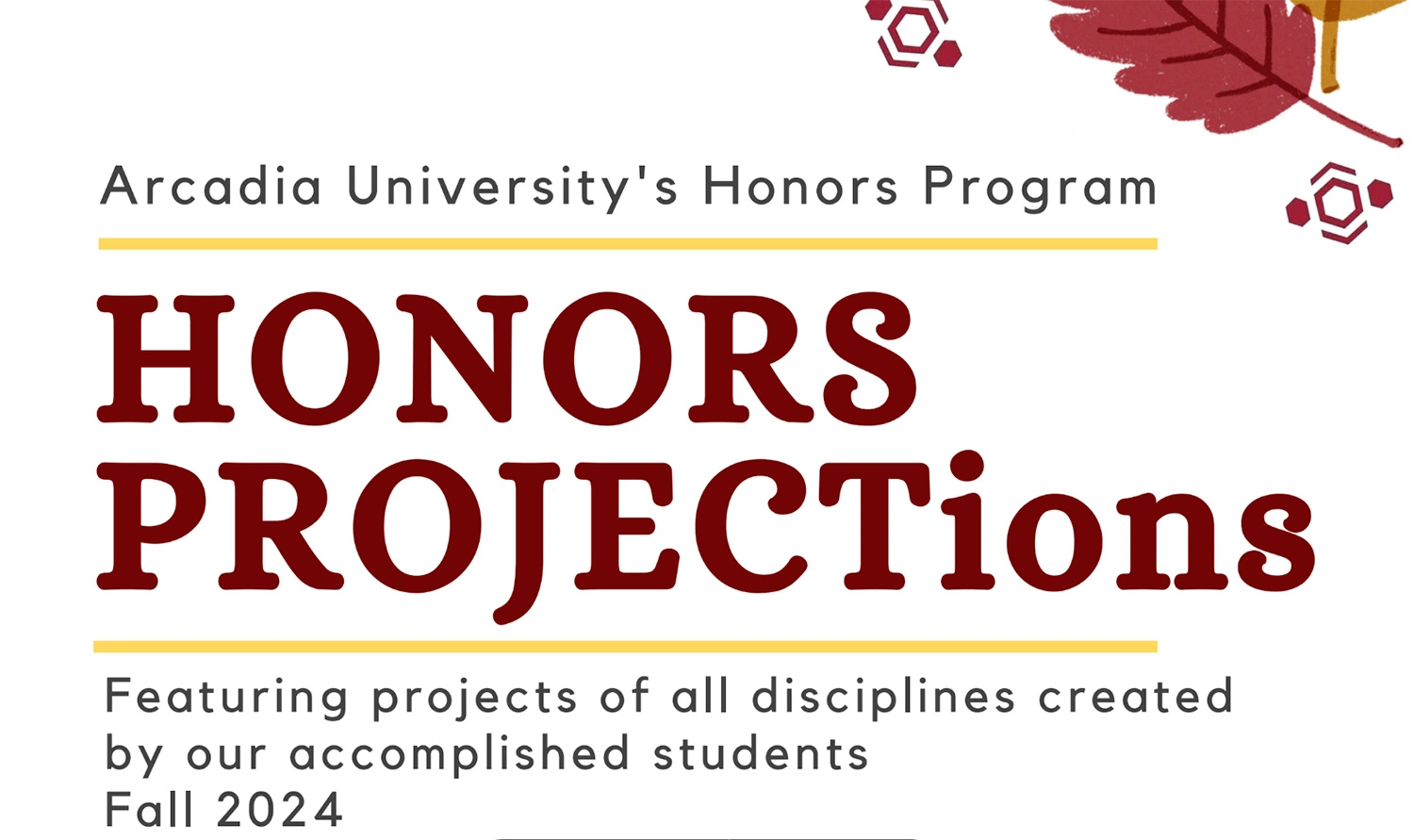 The HONORS PROJECTions brochure cover.