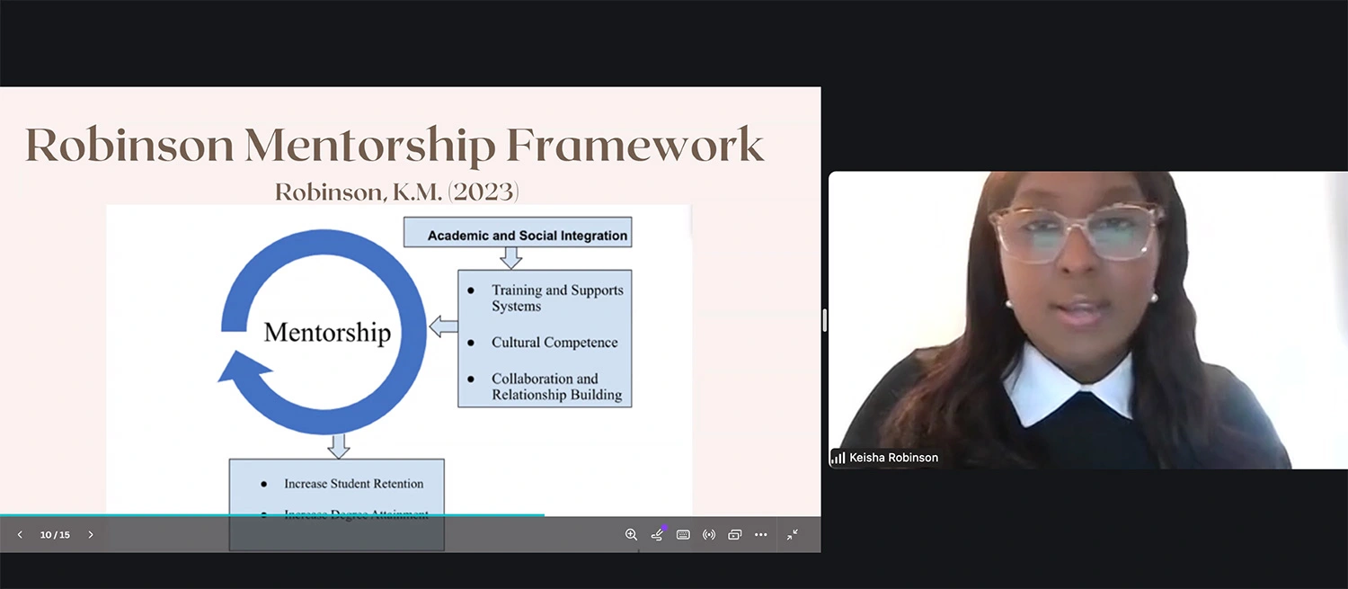 A screenshot from Dr. Robinson's Zoom presentation.