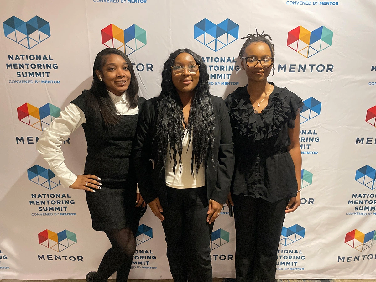 Micah Deane, Dr. Keisha Robinson, and Amora Mitchell at the National Mentoring Summit