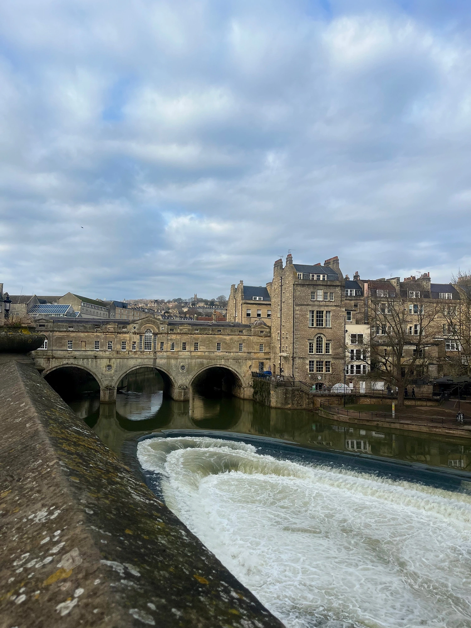 Pulteney Bridge in Bath, England.