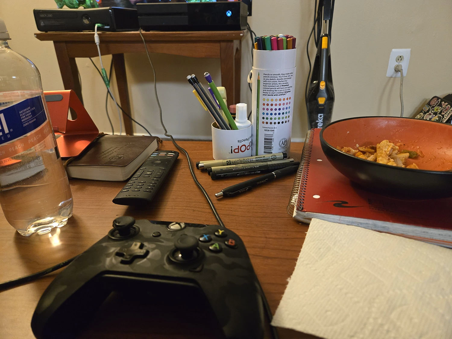 A table in Corin DeStefano's room.