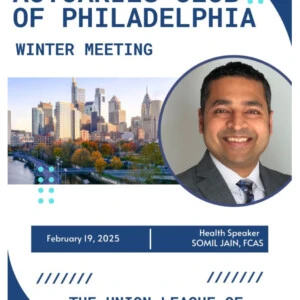 Actuaries Club of Philadelphia Meeting flyer.